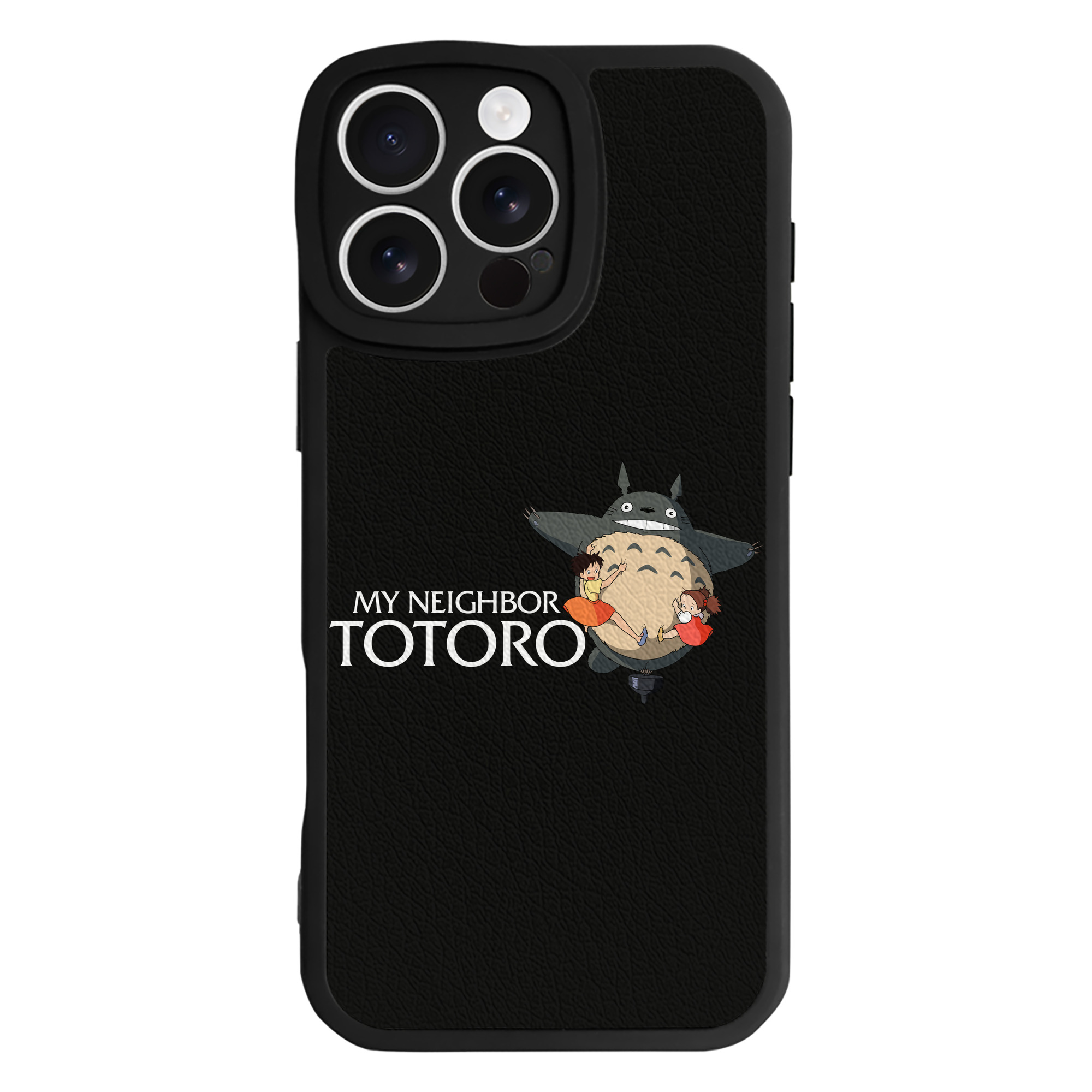 （画像用） となりのトトロ 草壁メイ 草壁サツキ My Neighbor Totoro Satsuki Kusakabe Mei Kusakabe 【iPhone 16シリーズ対応】シリコンスマホケース（レザー調） 材質：シリコン